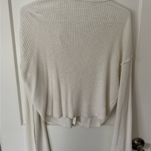 Free People Ivory Ribbed Cardigan - Picture 2 of 3